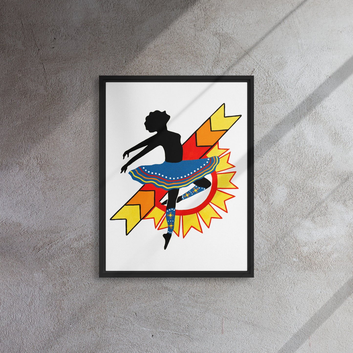 "Plains Dancer" Framed canvas