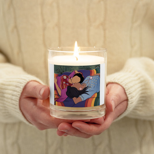 "Love at the Powwow" Glass jar soy wax candle