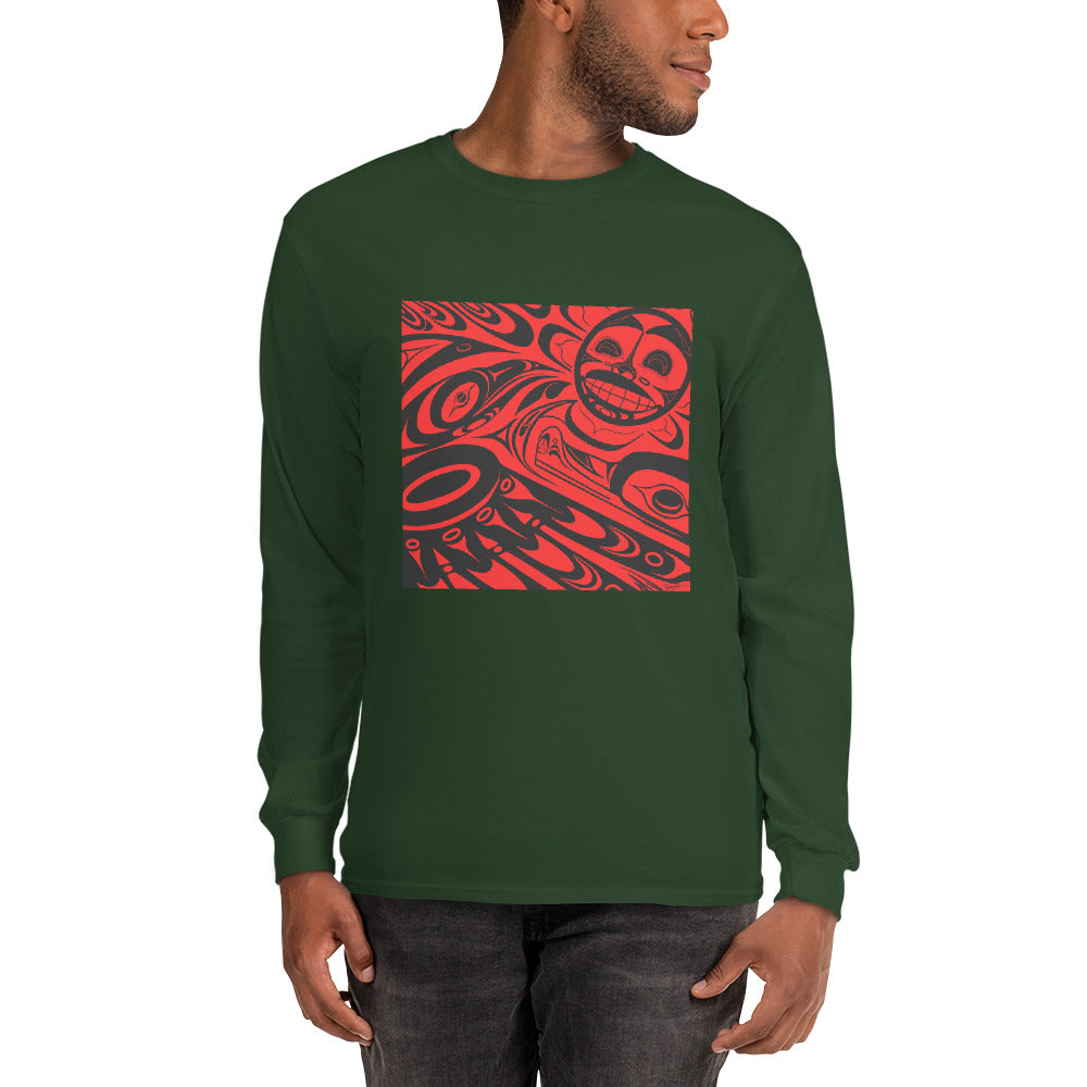 "Raven Steals the Sun" Men’s Long Sleeve Shirt