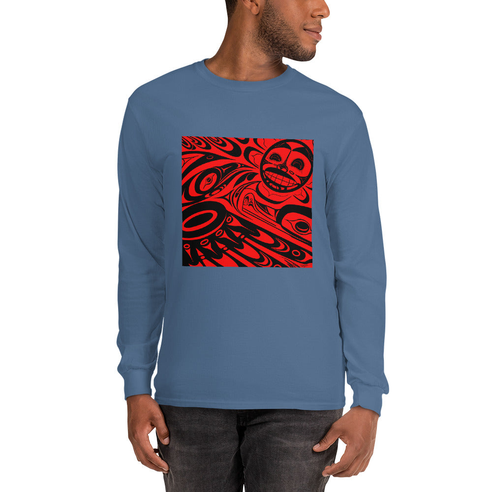 "Raven Steals the Sun" Men’s Long Sleeve Shirt