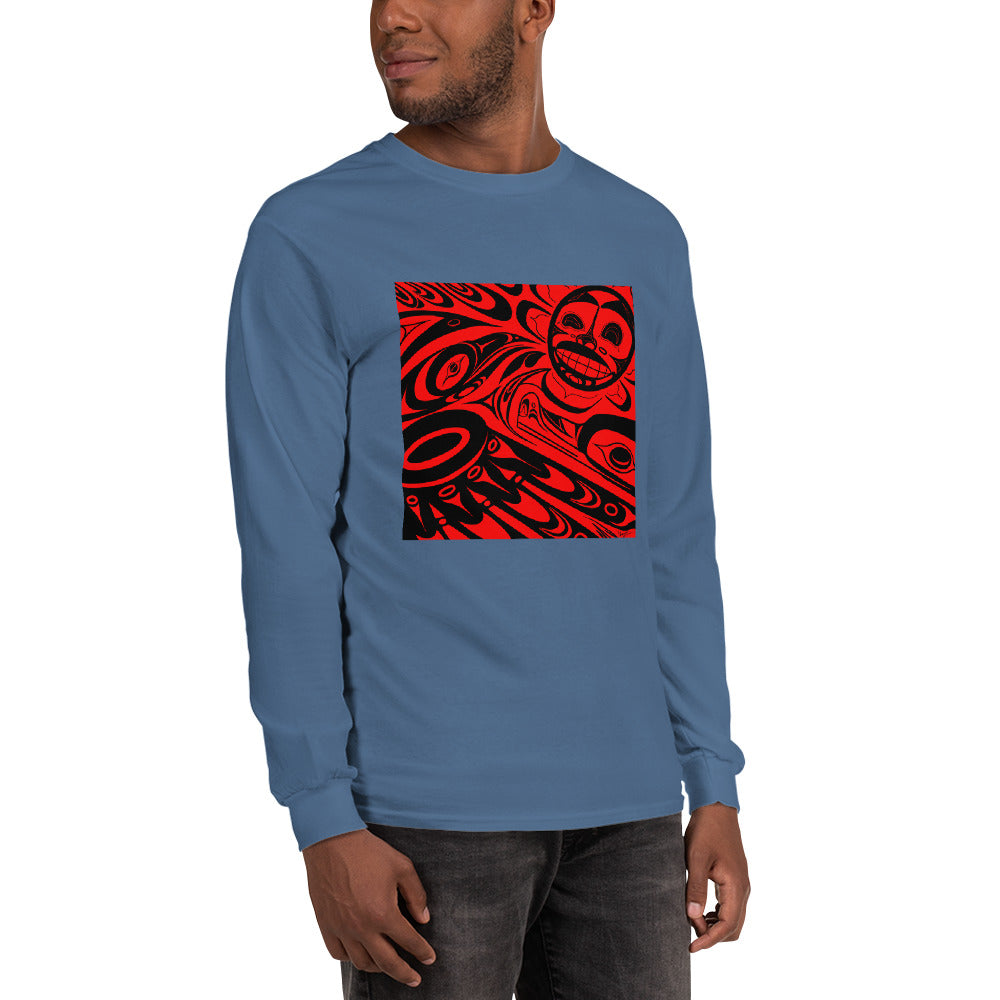 "Raven Steals the Sun" Men’s Long Sleeve Shirt