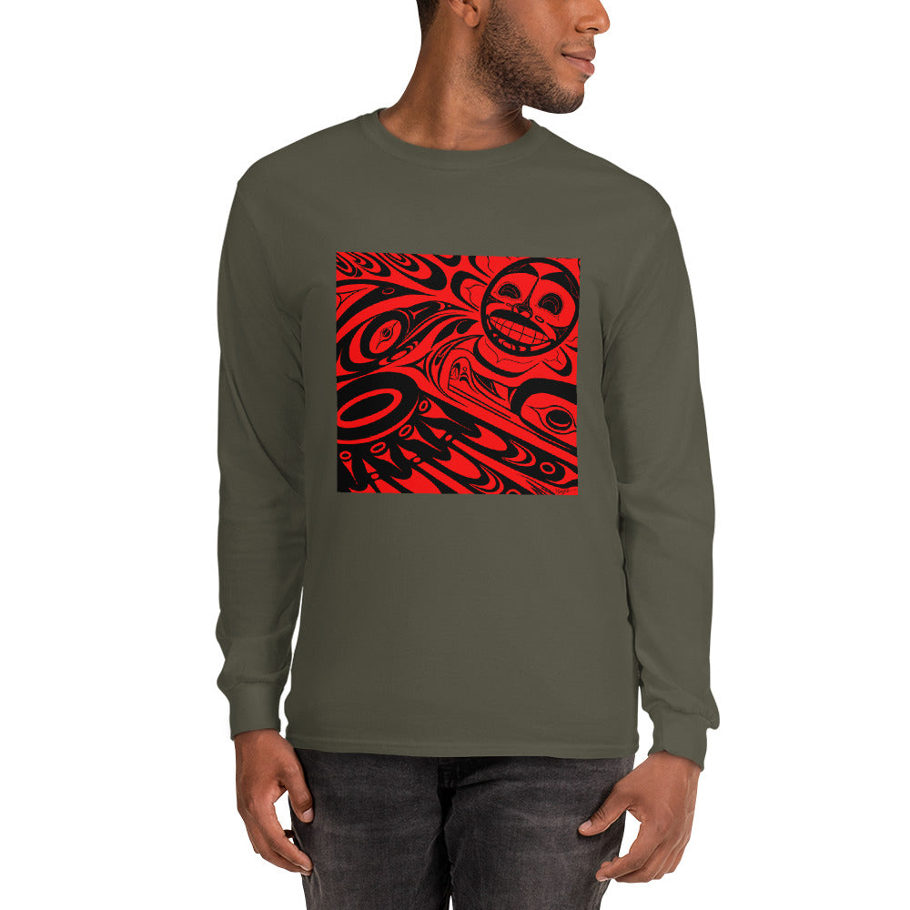 "Raven Steals the Sun" Men’s Long Sleeve Shirt