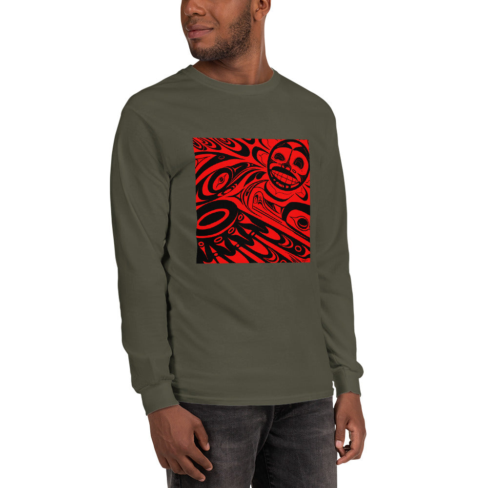 "Raven Steals the Sun" Men’s Long Sleeve Shirt