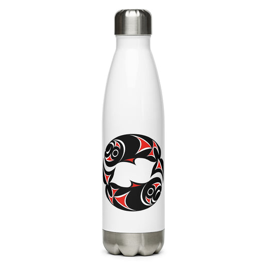 "Twin Salmon 2 " Stainless steel water bottle