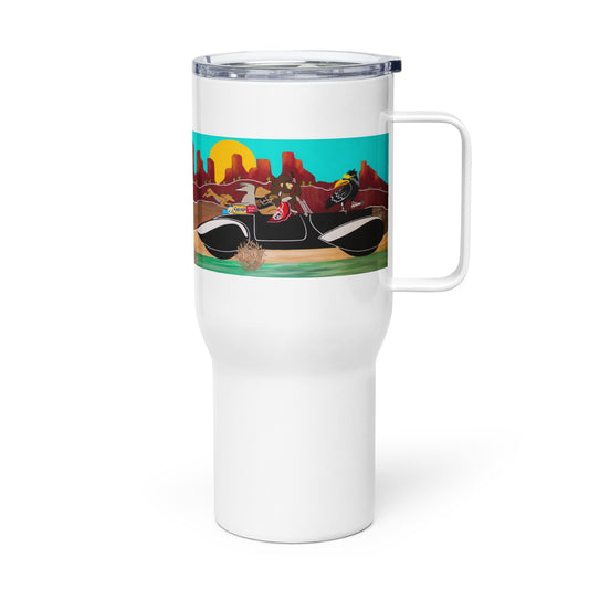 "Frybread Trails" Travel mug with a handle