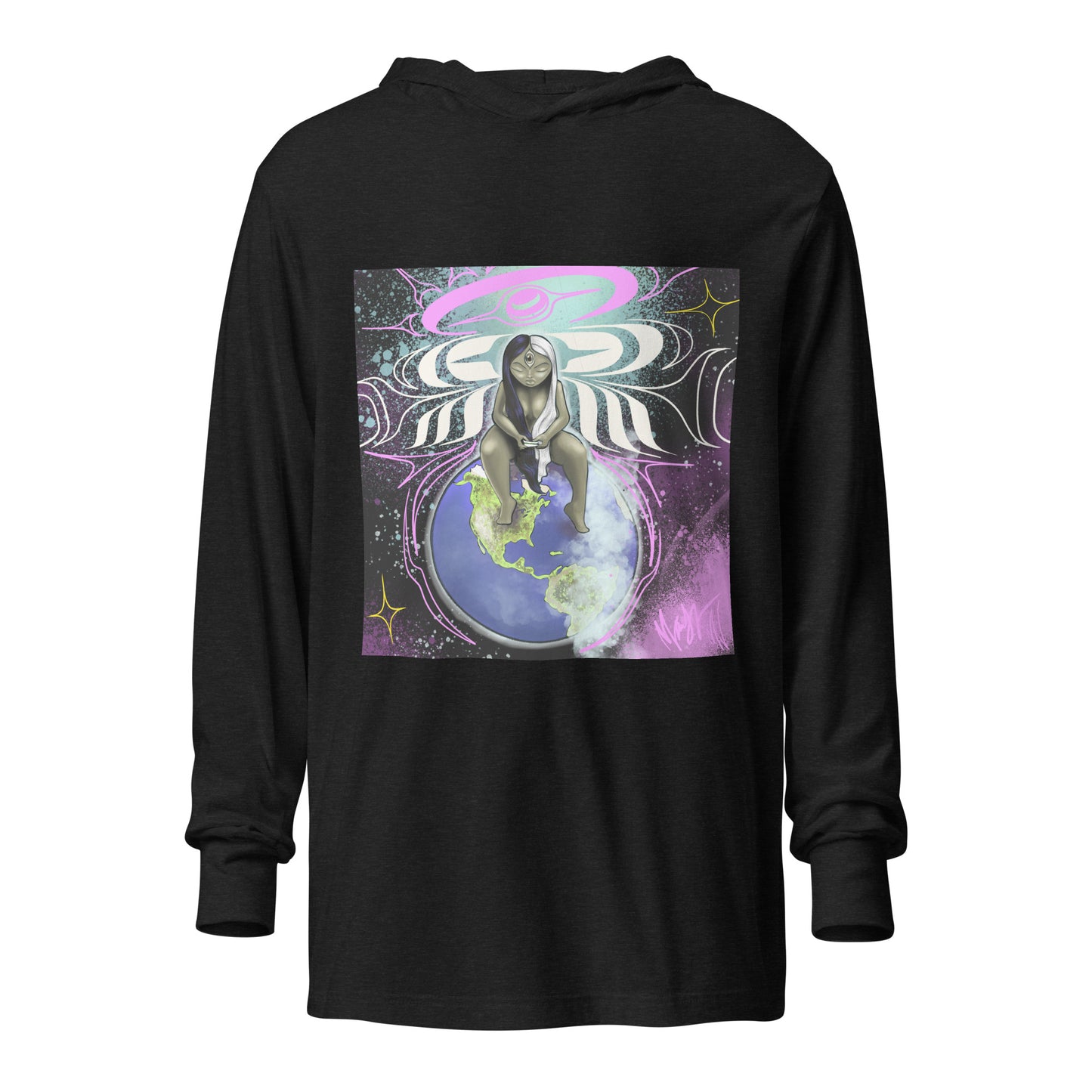 "Positive Vibrations" Hooded long-sleeve tee