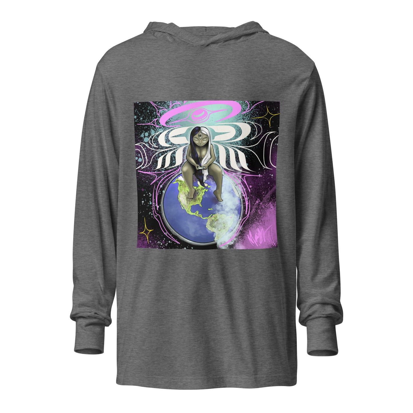 "Positive Vibrations" Hooded long-sleeve tee