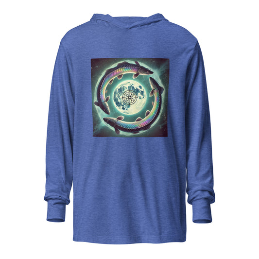 "Sturgeon Full Moon" Hooded long-sleeve tee