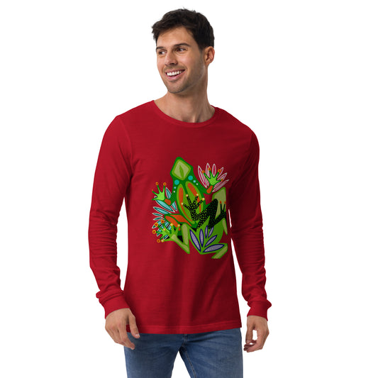 "10 Buffalos' Frog" Unisex Long Sleeve Tee