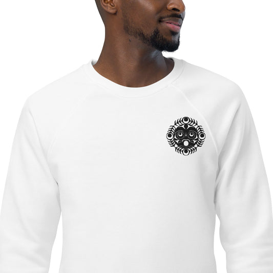 Unisex organic raglan sweatshirt