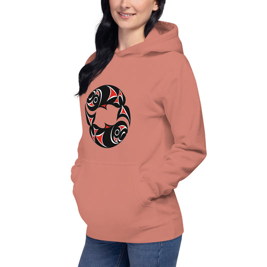 "Twin Salmon" Unisex Hoodie