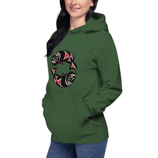 "Twin Salmon" Unisex Hoodie