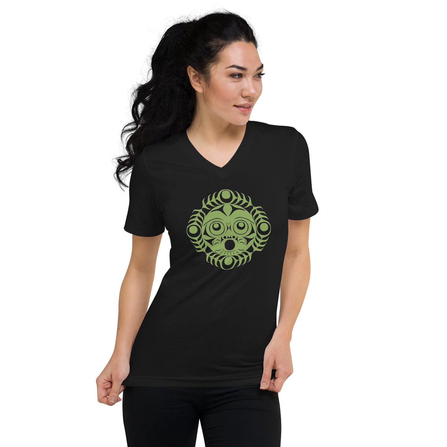 "Sun Mask" Unisex Short Sleeve V-Neck T-Shirt