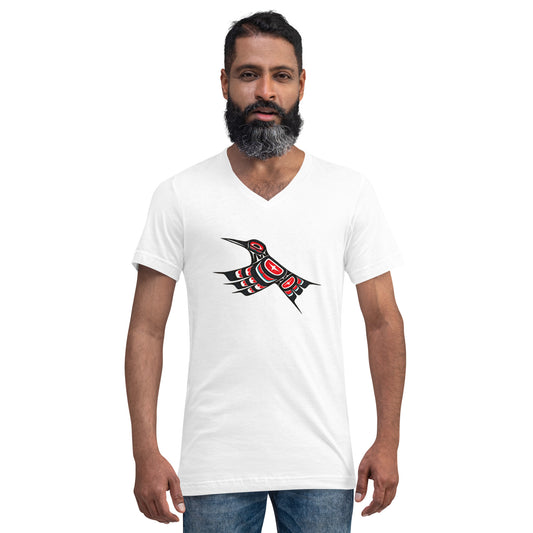 JL "Hummingbird" Unisex Short Sleeve V-Neck T-Shirt