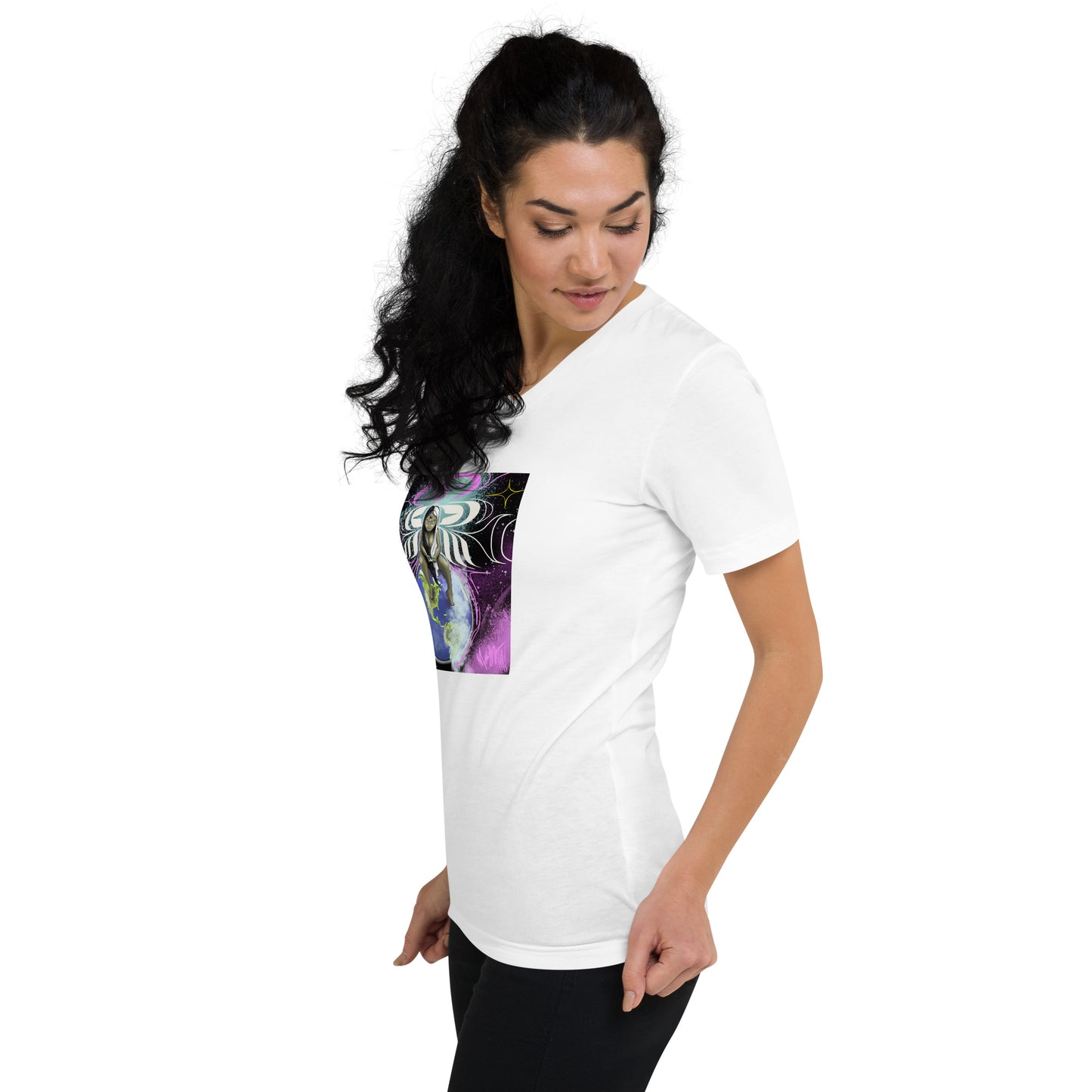 "Positive Vibrations" Unisex Short Sleeve V-Neck T-Shirt