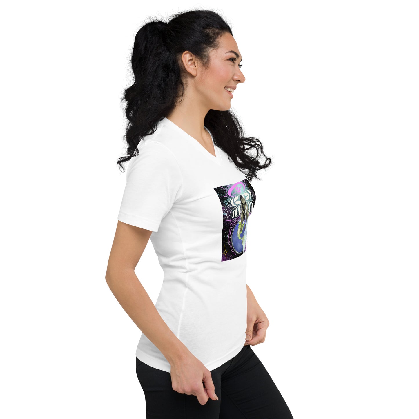 "Positive Vibrations" Unisex Short Sleeve V-Neck T-Shirt