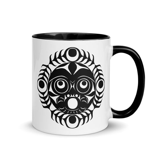 "Sun Mask" Mug with Color Inside