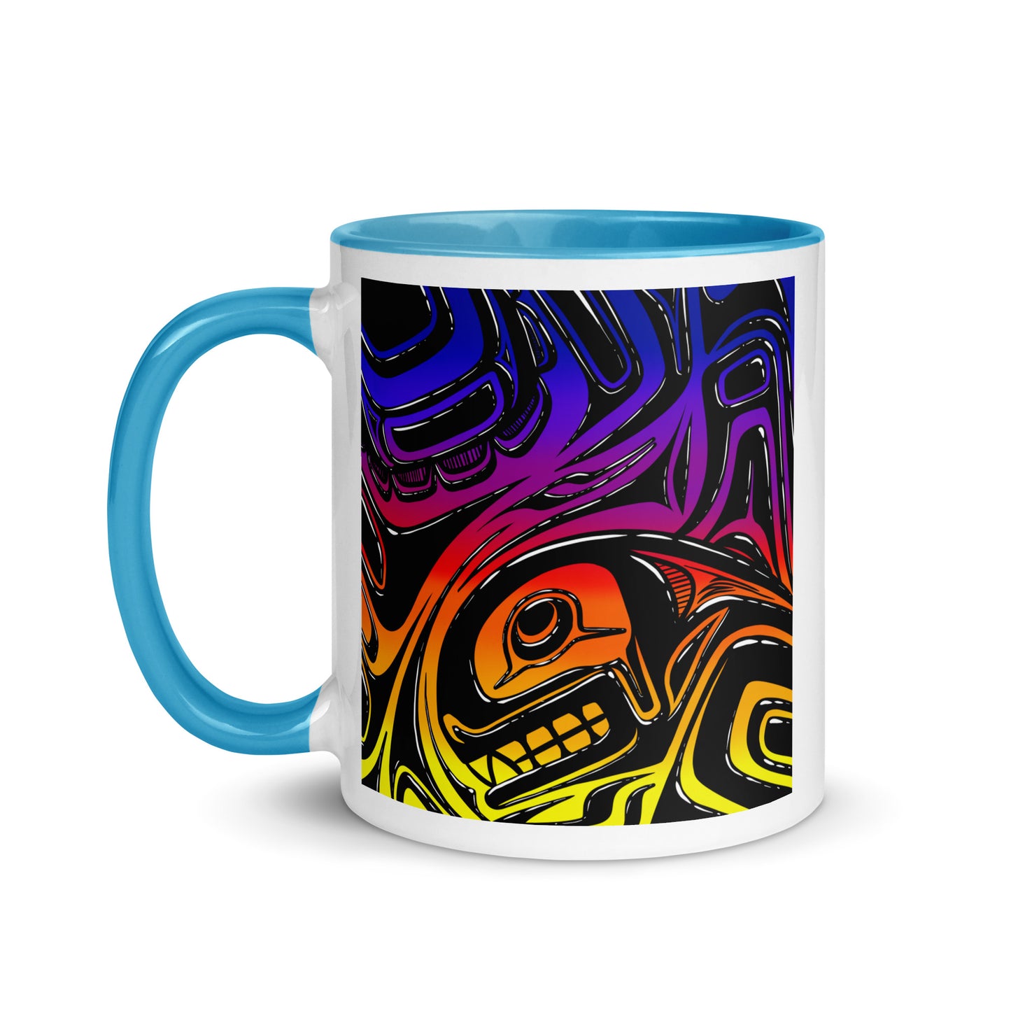 "Whale Through Water" Mug with Color Inside