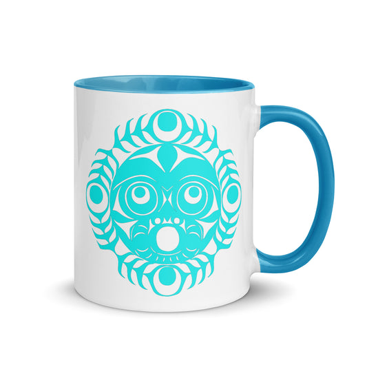 "Sun Mask" Mug with Color Inside