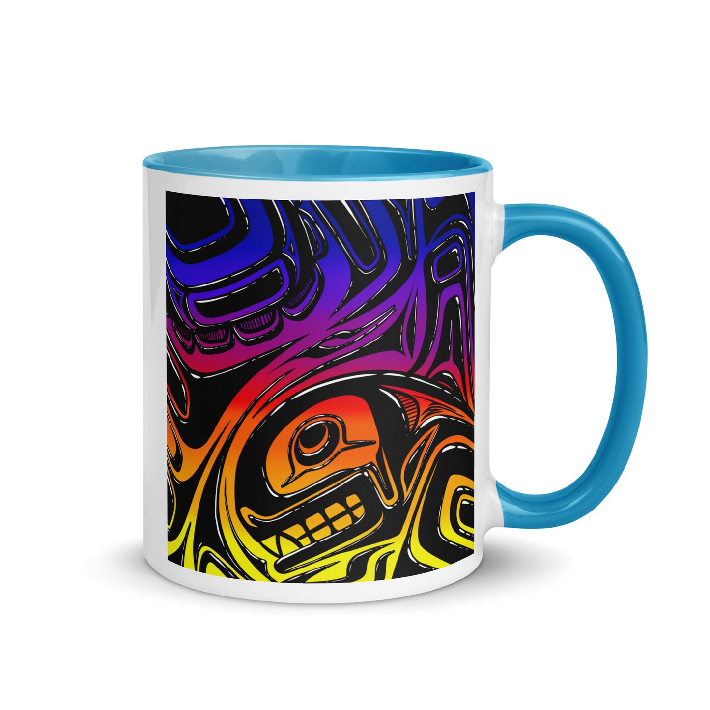 "Whale Through Water" Mug with Color Inside