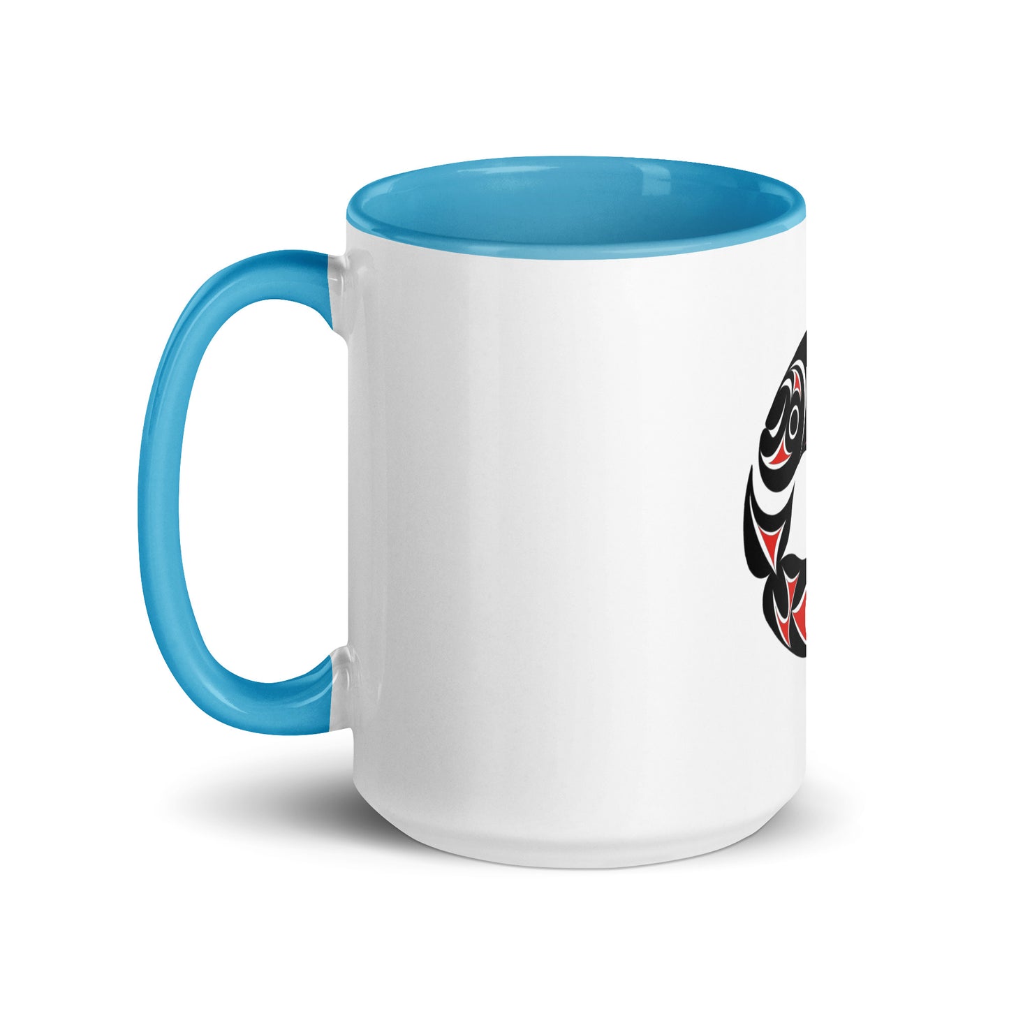 "Twin Salmon" Mug with Color Inside