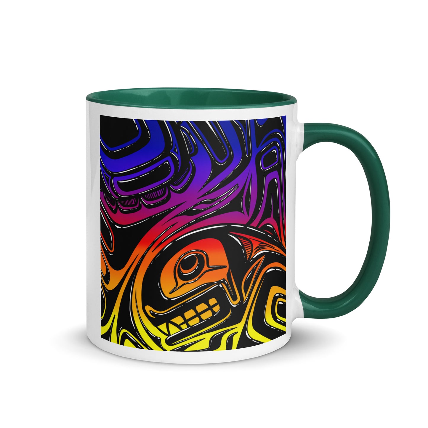 "Whale Through Water" Mug with Color Inside