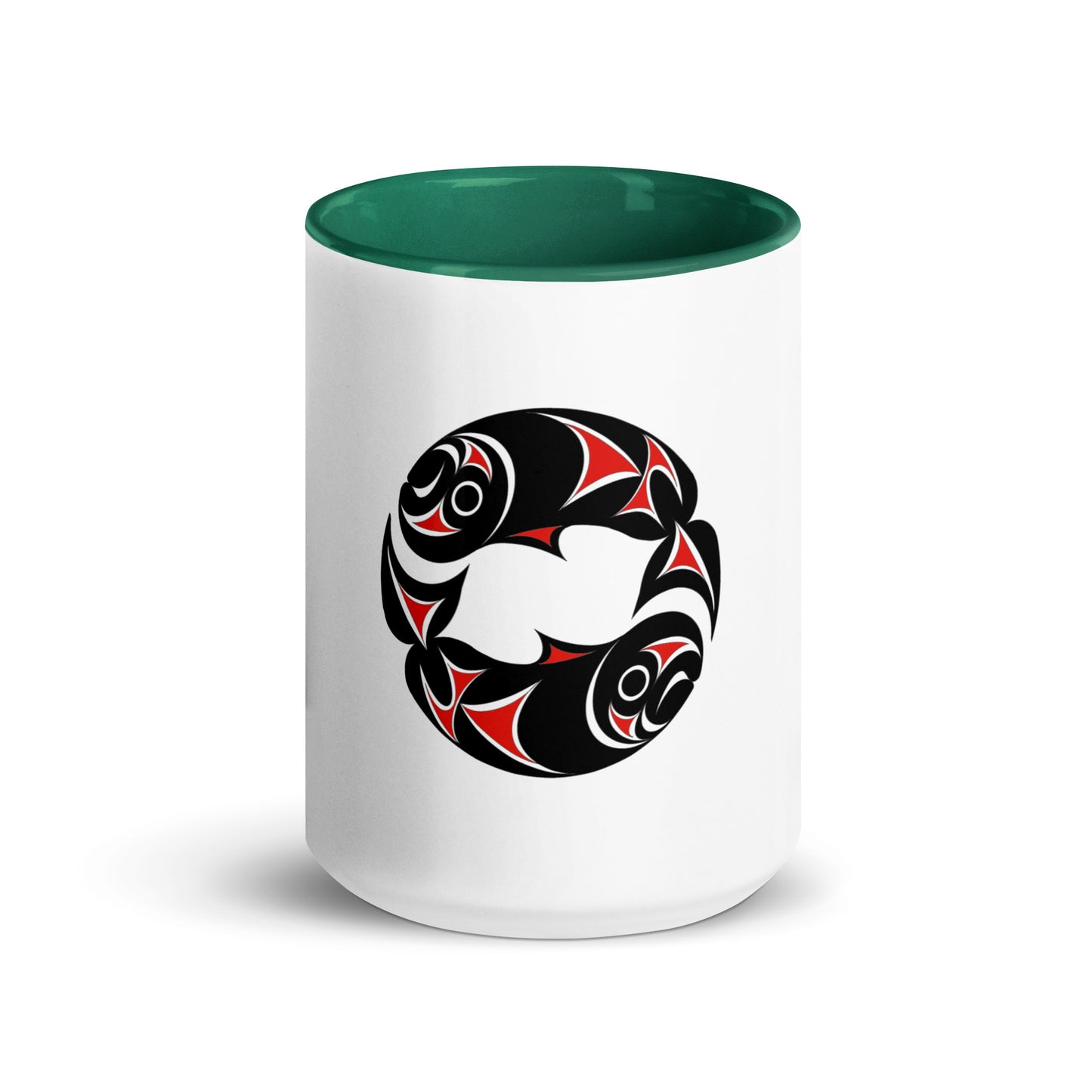 "Twin Salmon" Mug with Color Inside