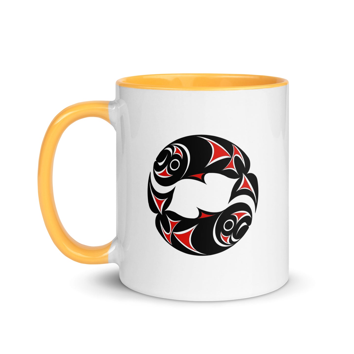 "Twin Salmon" Mug with Color Inside