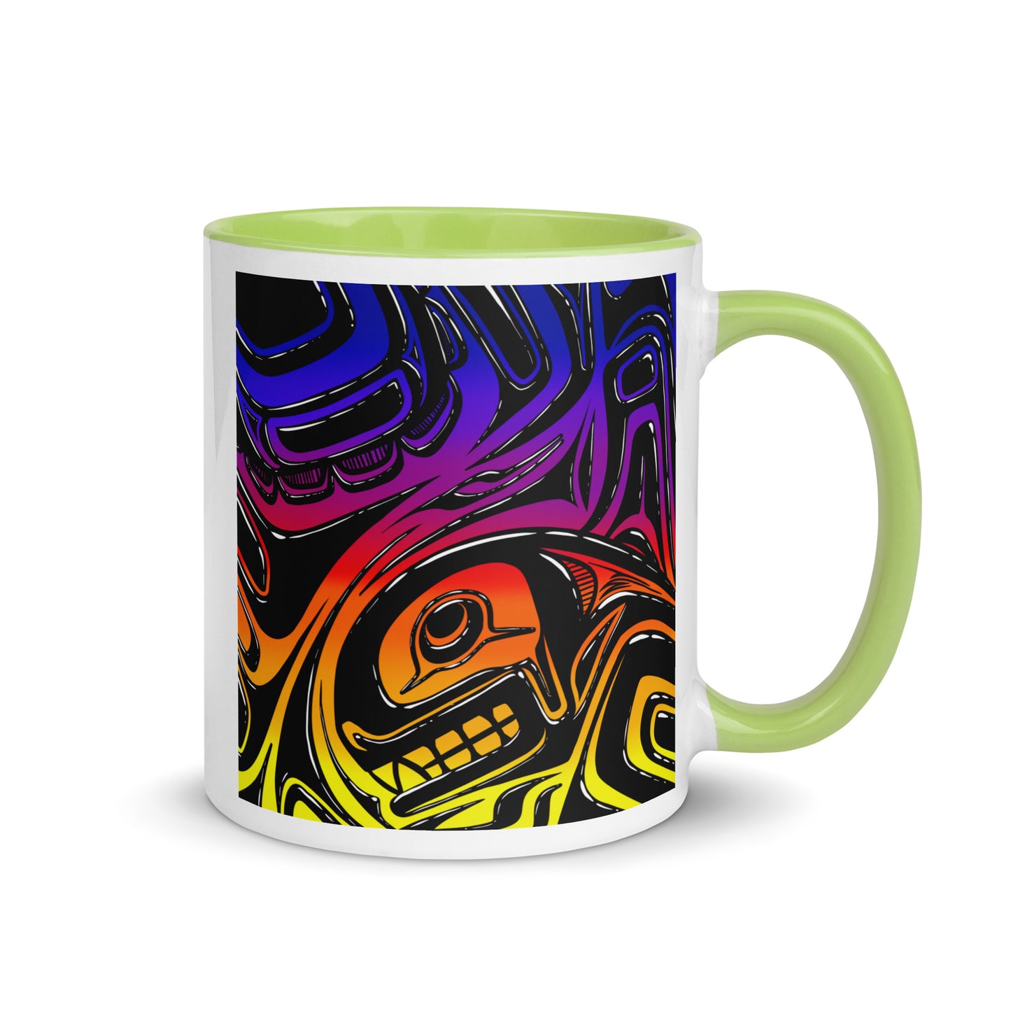 "Whale Through Water" Mug with Color Inside