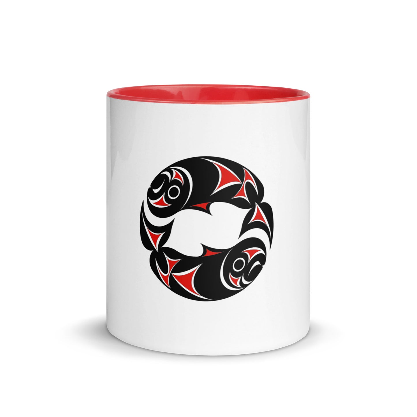 "Twin Salmon" Mug with Color Inside