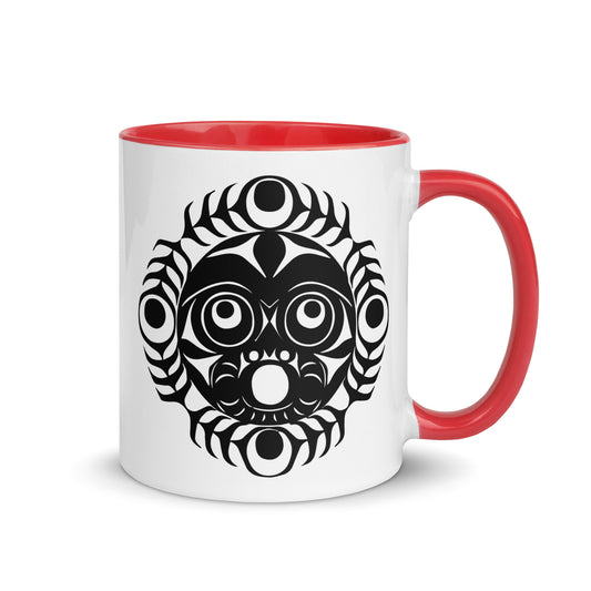 "Sun Mask" Mug with Color Inside