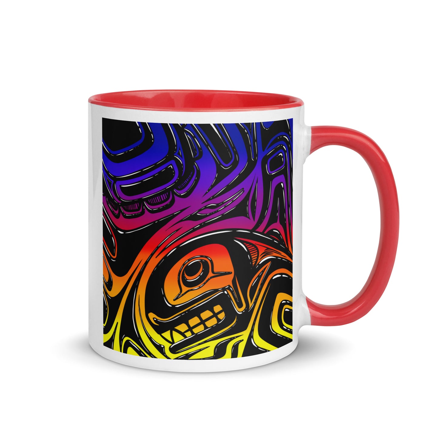 "Whale Through Water" Mug with Color Inside