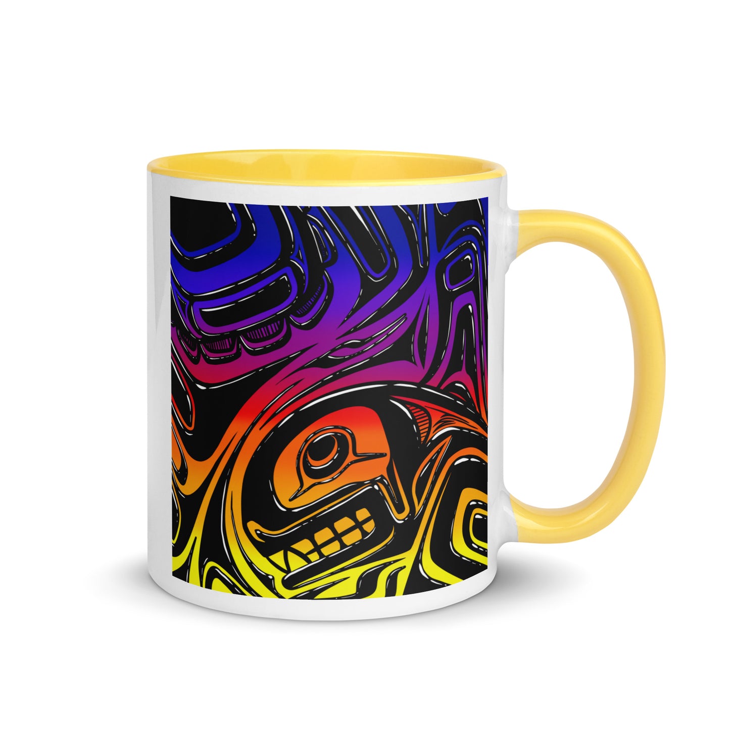 "Whale Through Water" Mug with Color Inside